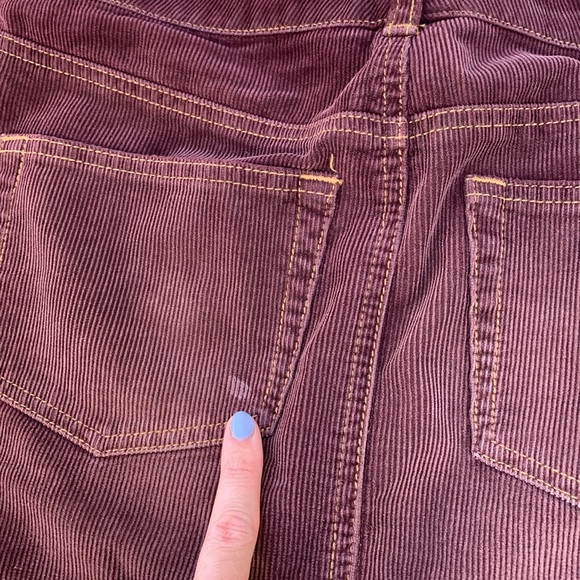 Y2K Abercrombie and Fitch plum corduroy skirt, six - Picture 3 of 5